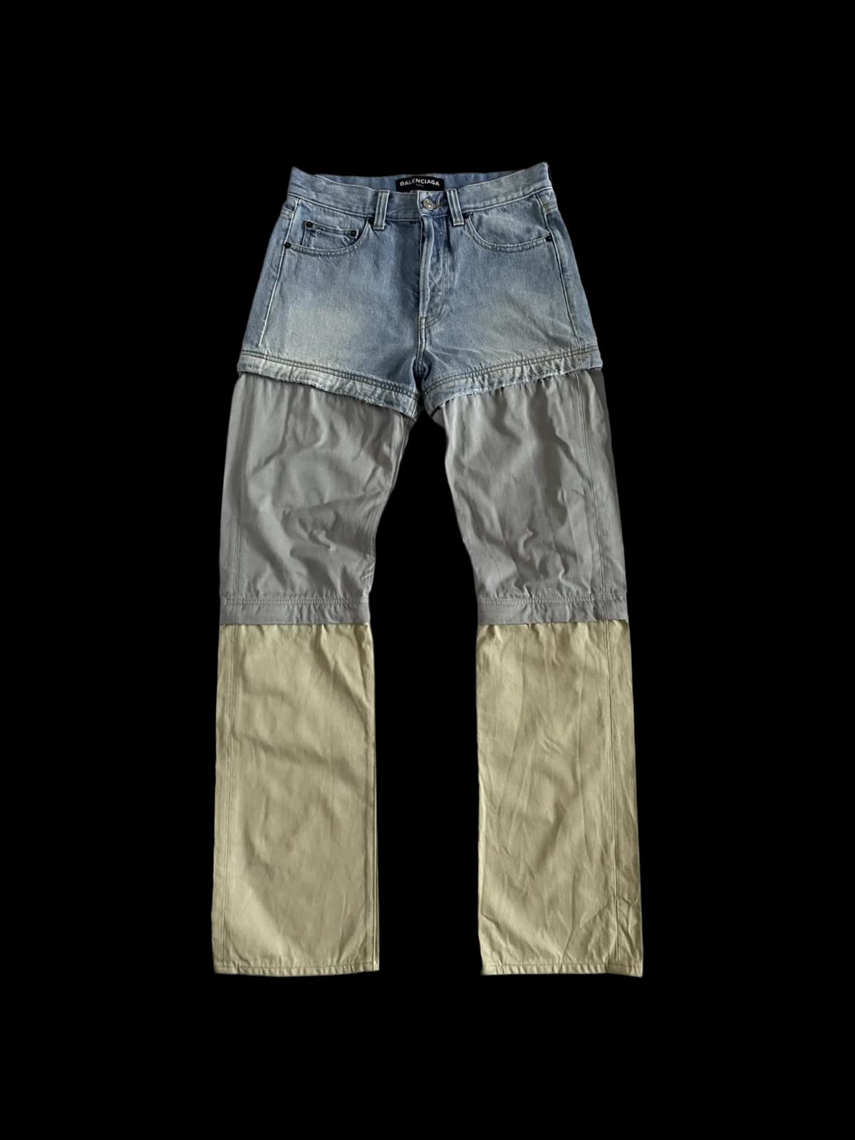 Balenciaga SS18 Runway Convertible Zip Jeans