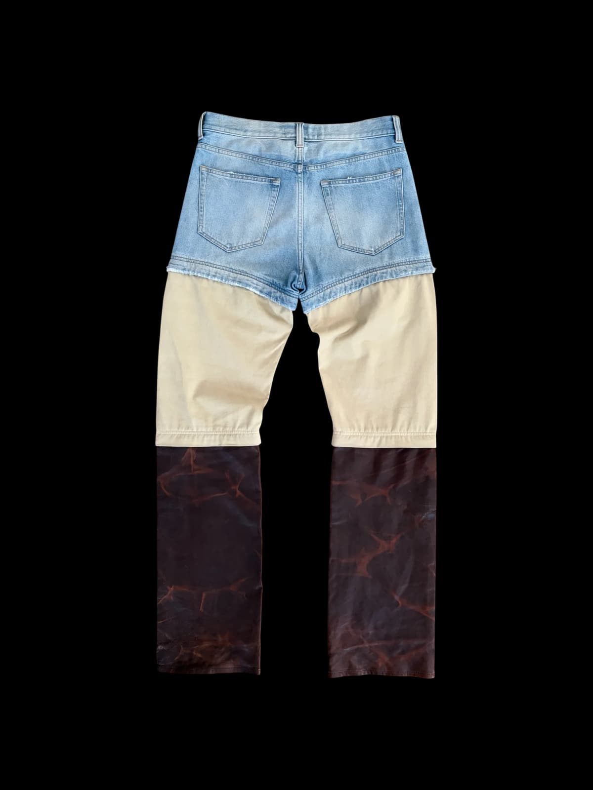 Balenciaga SS18 Leather Convertible Jeans — photo 2