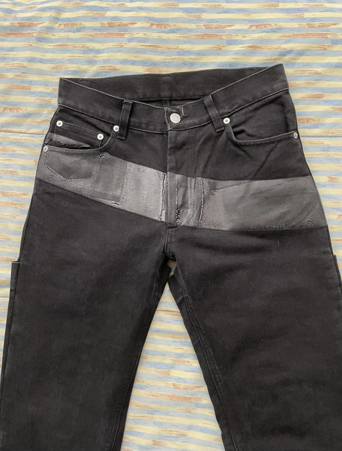 Helmut Lang FW97 Paint Stripe Jeans — photo 3