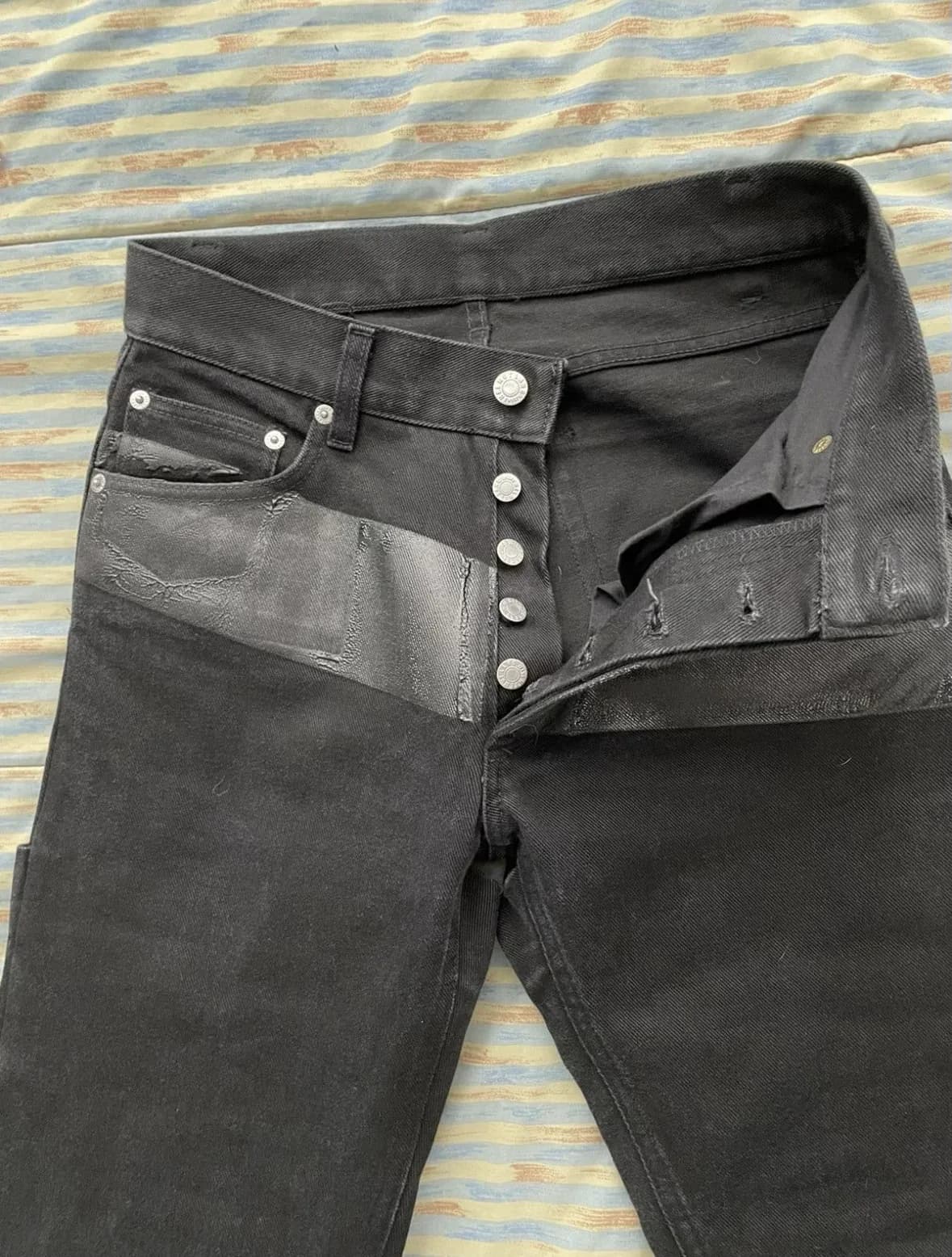 Helmut Lang FW97 Paint Stripe Jeans — photo 4