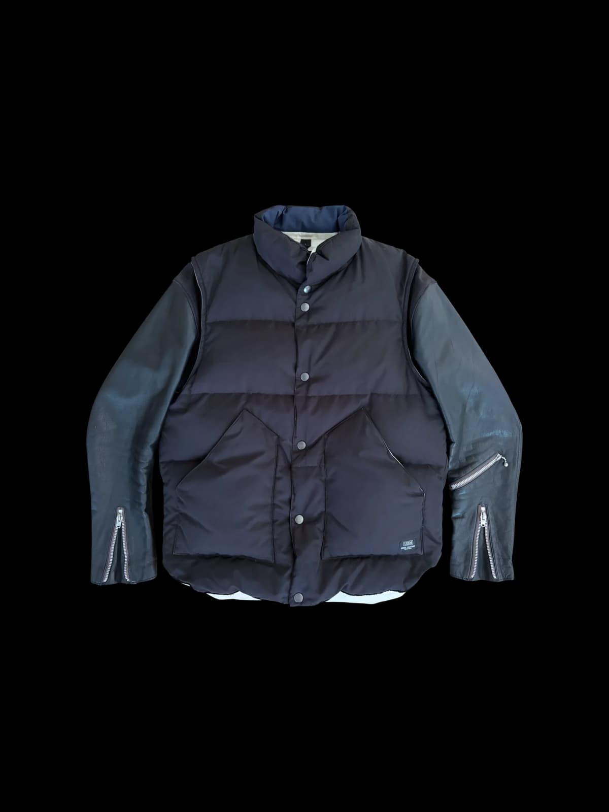 Undercover Leather Sleeve Puffer