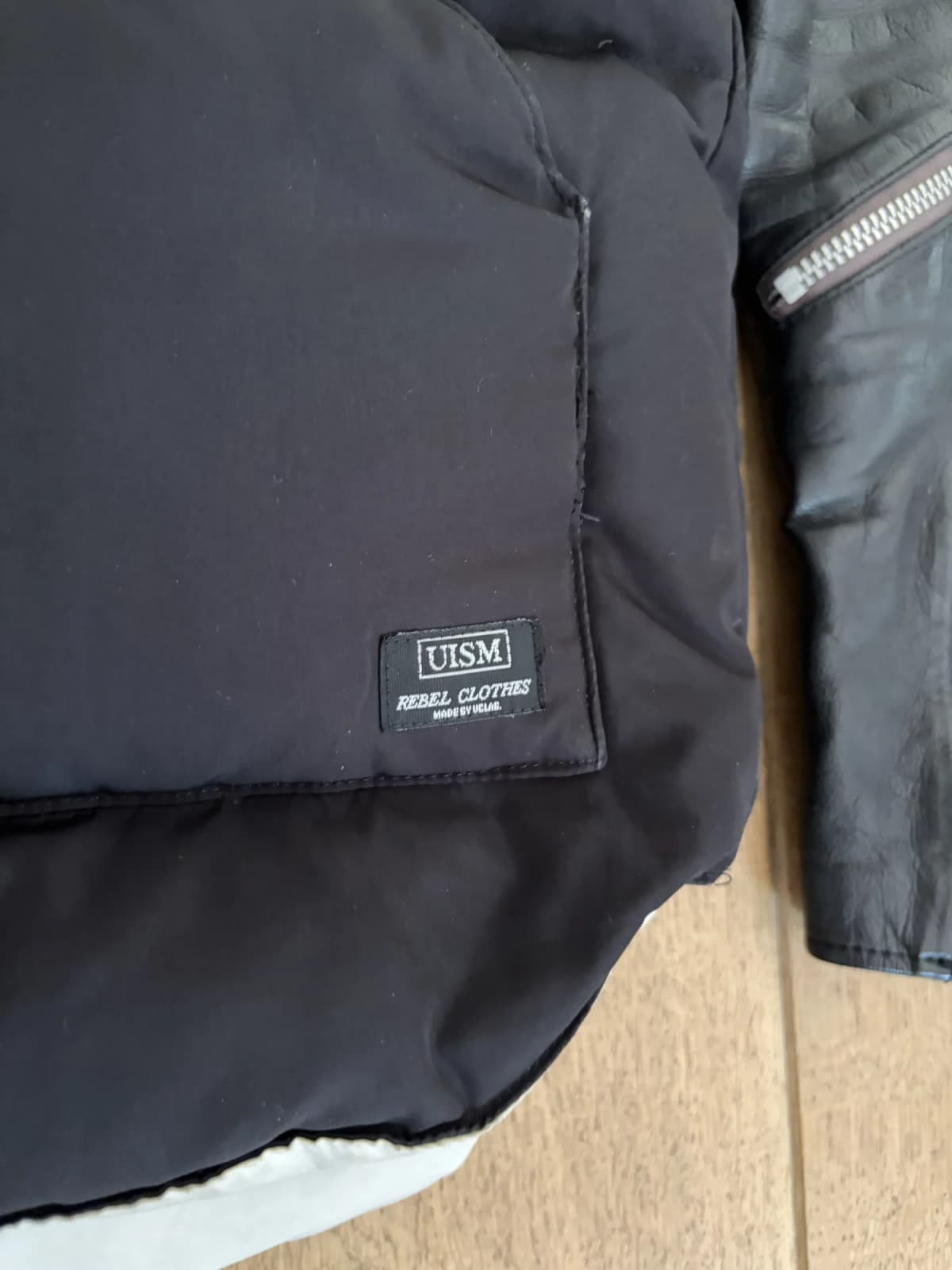 Undercover Leather Sleeve Puffer — photo 5
