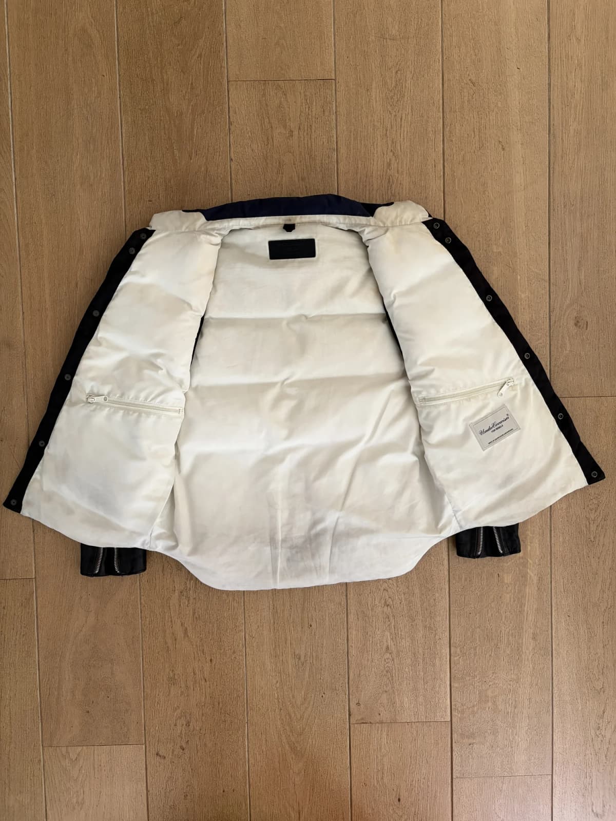 Undercover Leather Sleeve Puffer — photo 7